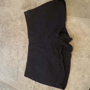 Black Shorts - side zipper/button - Size: 8